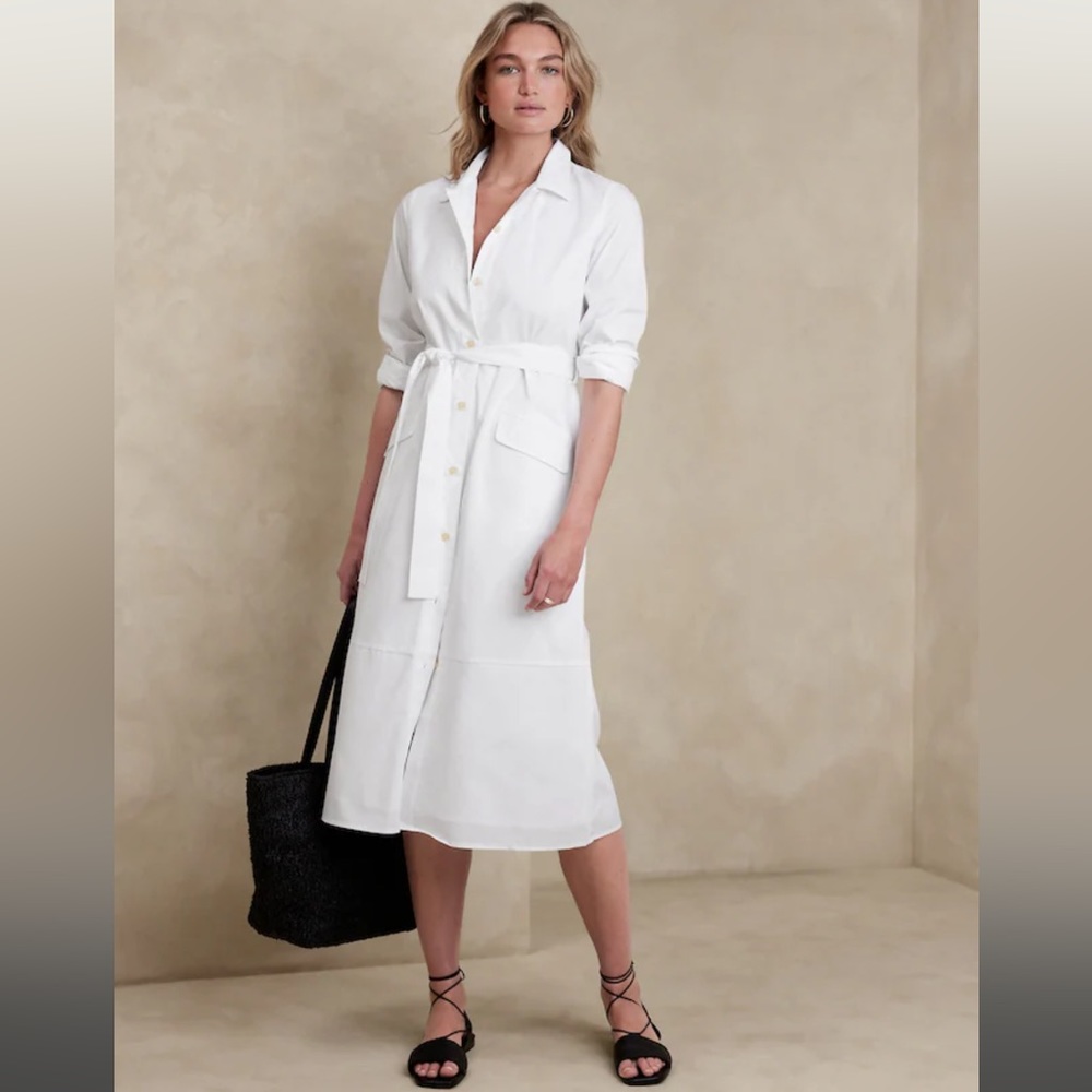 Banana Republic Poplin Midi Shirtdress